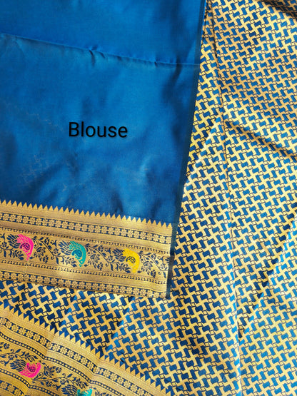 BANARASI PAITHANI 102 - NAVY BLUE