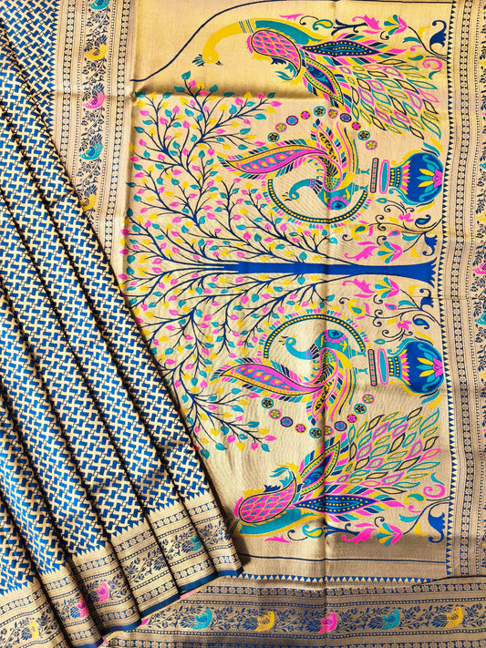 BANARASI PAITHANI 102 - NAVY BLUE