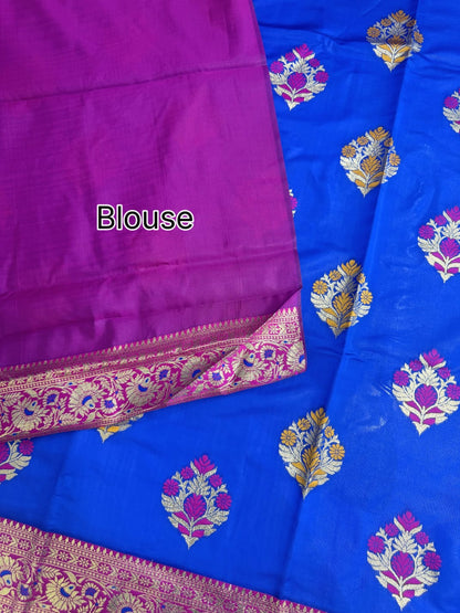 BANARASI PAITHANI  SAREE - ROYAL BLUE