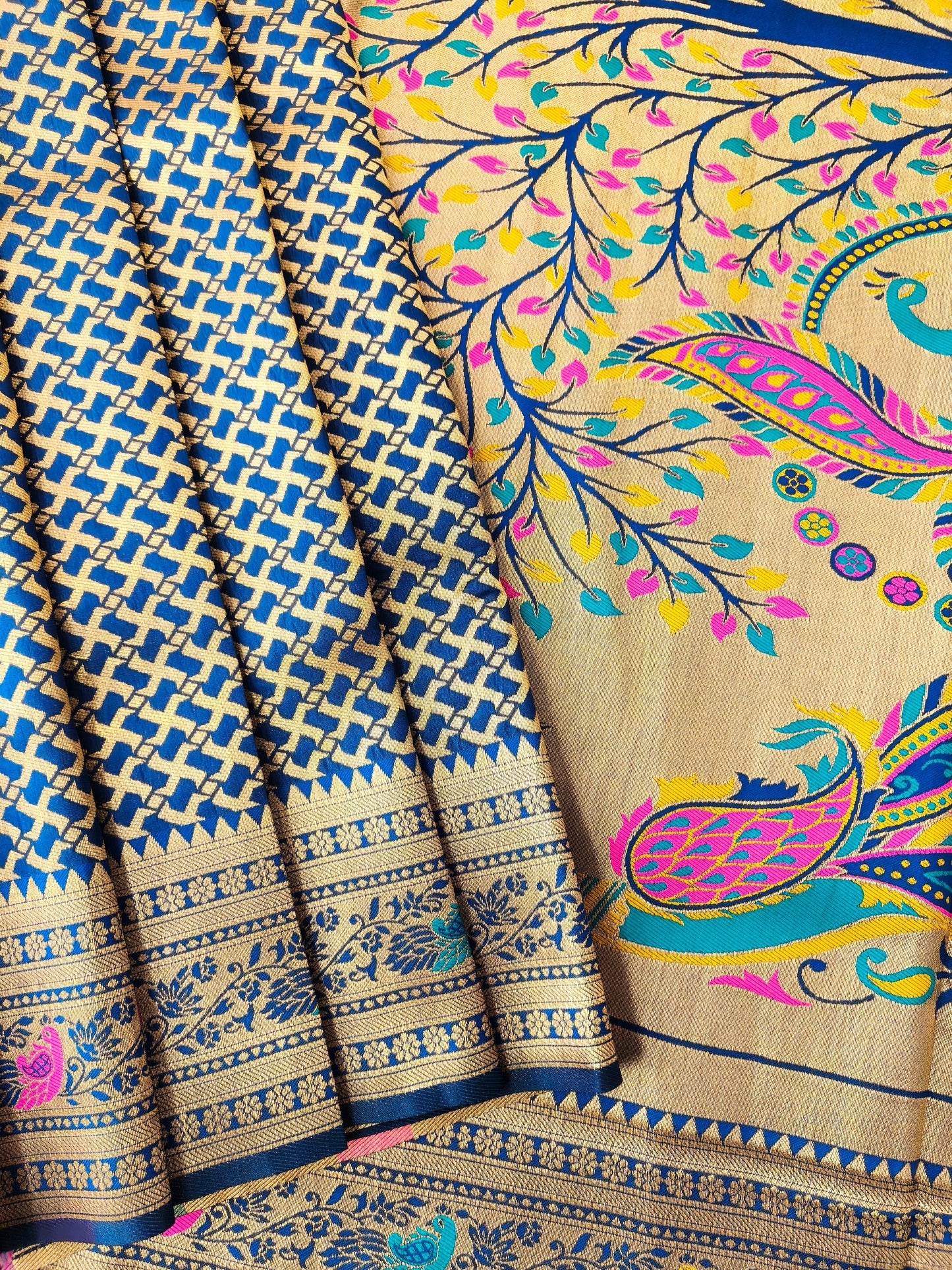 BANARASI PAITHANI 102 - NAVY BLUE
