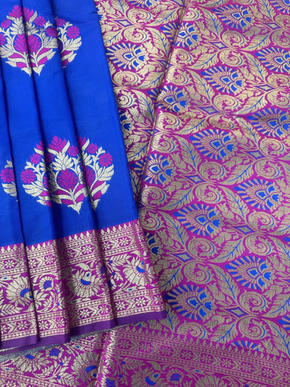 BANARASI PAITHANI  SAREE - ROYAL BLUE