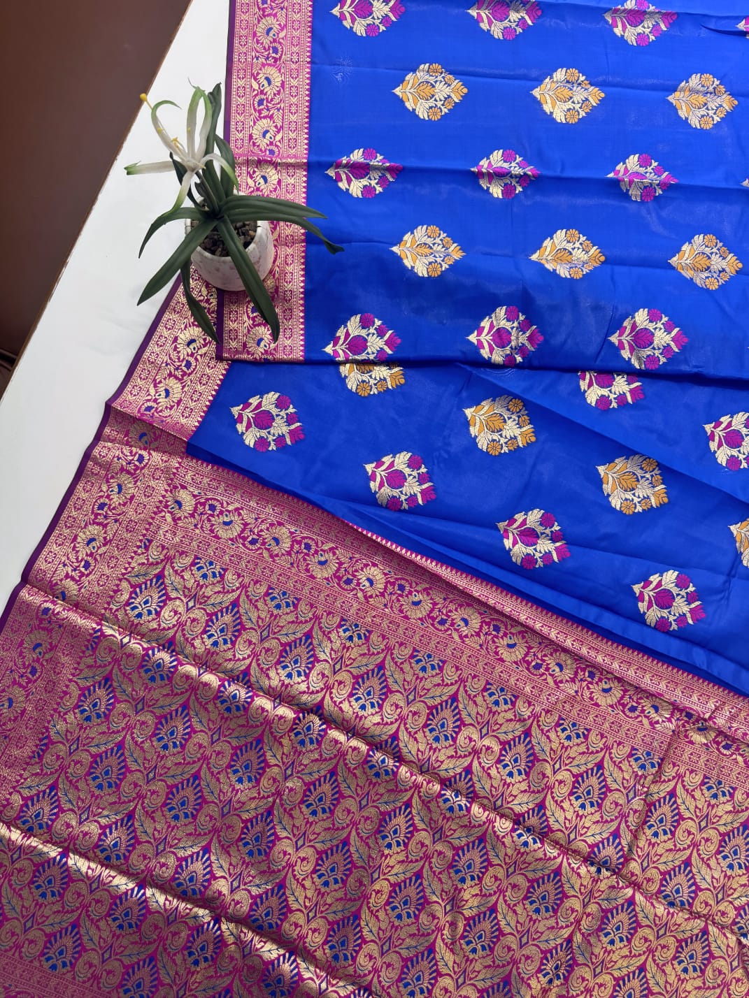 BANARASI PAITHANI  SAREE - ROYAL BLUE