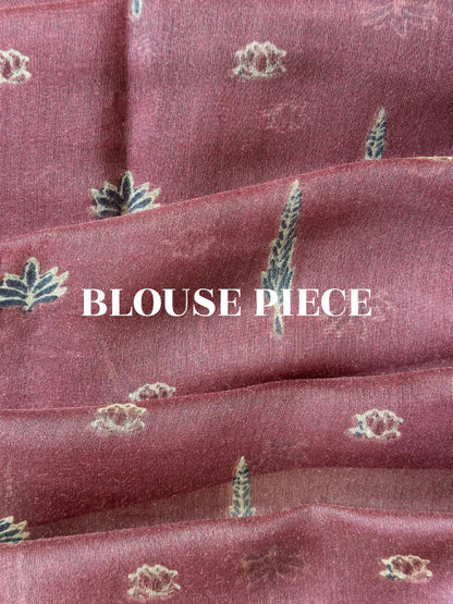 Soft Linen Cotton Zig Zag Printed Saree