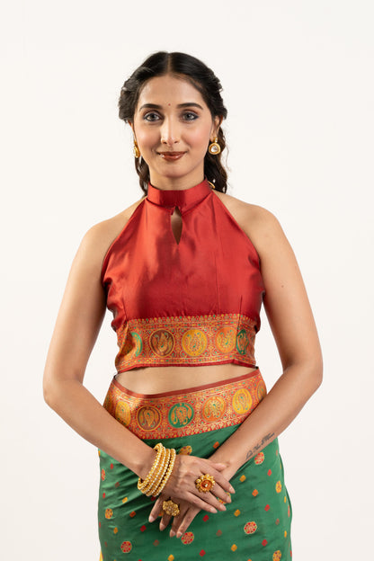 PURE SOFT PASHMINA SILK SAREE - GREEN