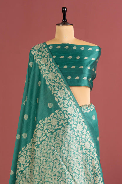 Handloom raw silk saree 101 - RAMA