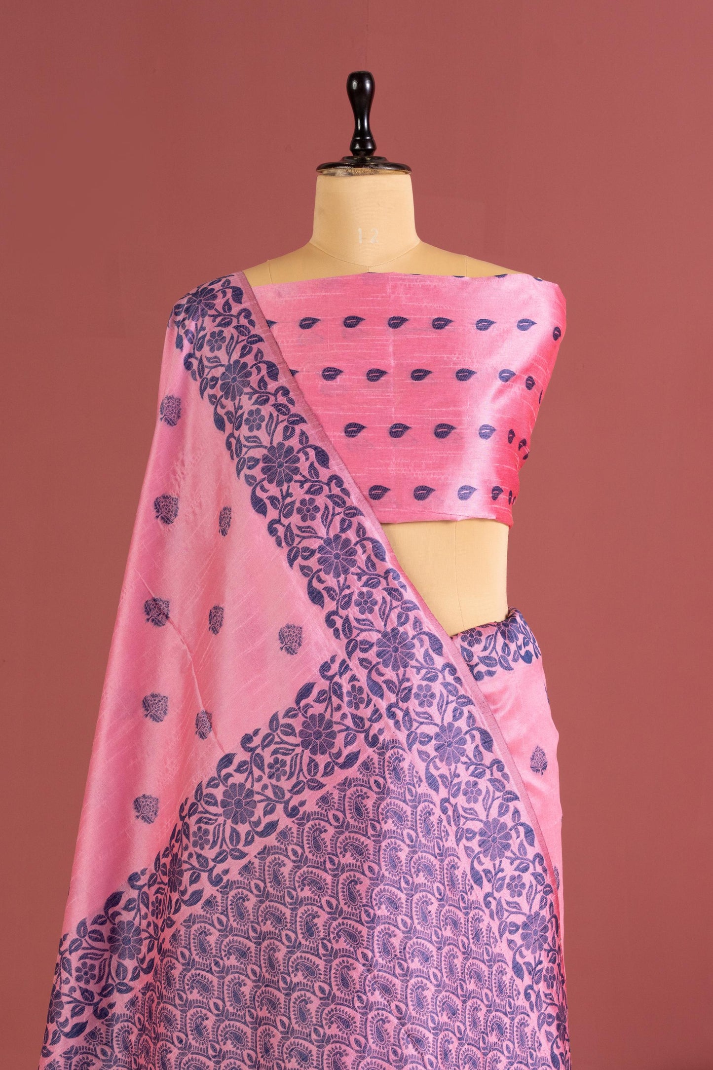Handloom raw silk saree 101 - BABY PINK