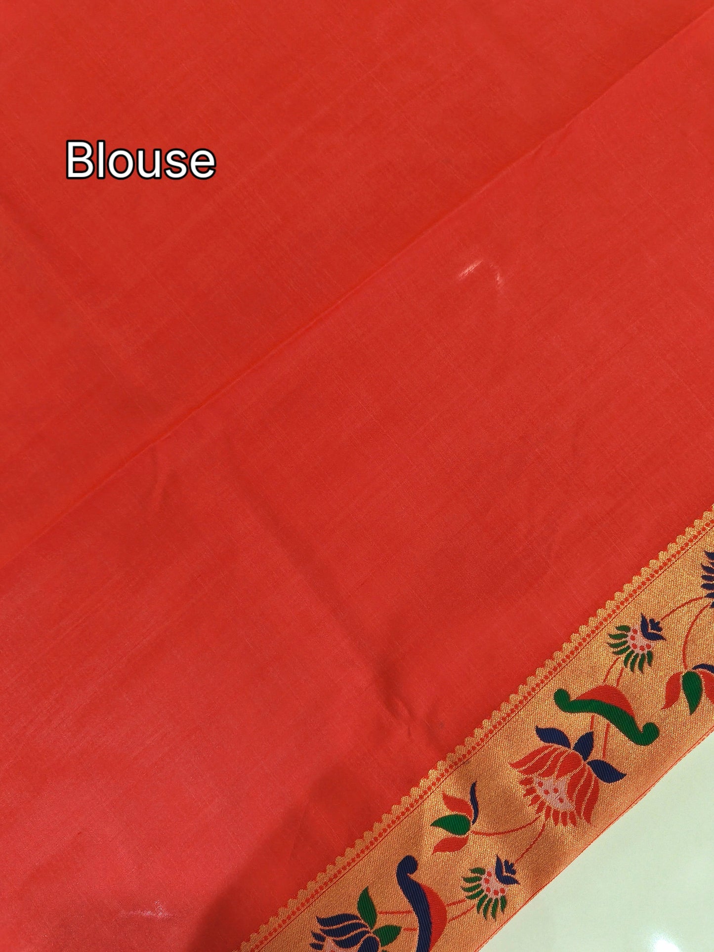 Paithani Silk Saree with Floral Motifs and Zari Pallu - WHITE
