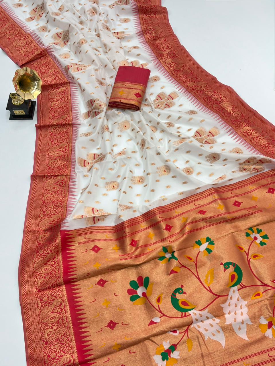 ROYAL PAITHANI EDITION 112 - WHITE