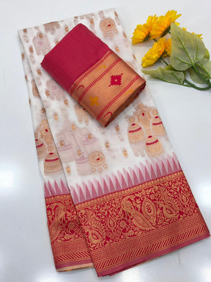 ROYAL PAITHANI EDITION 112 - WHITE