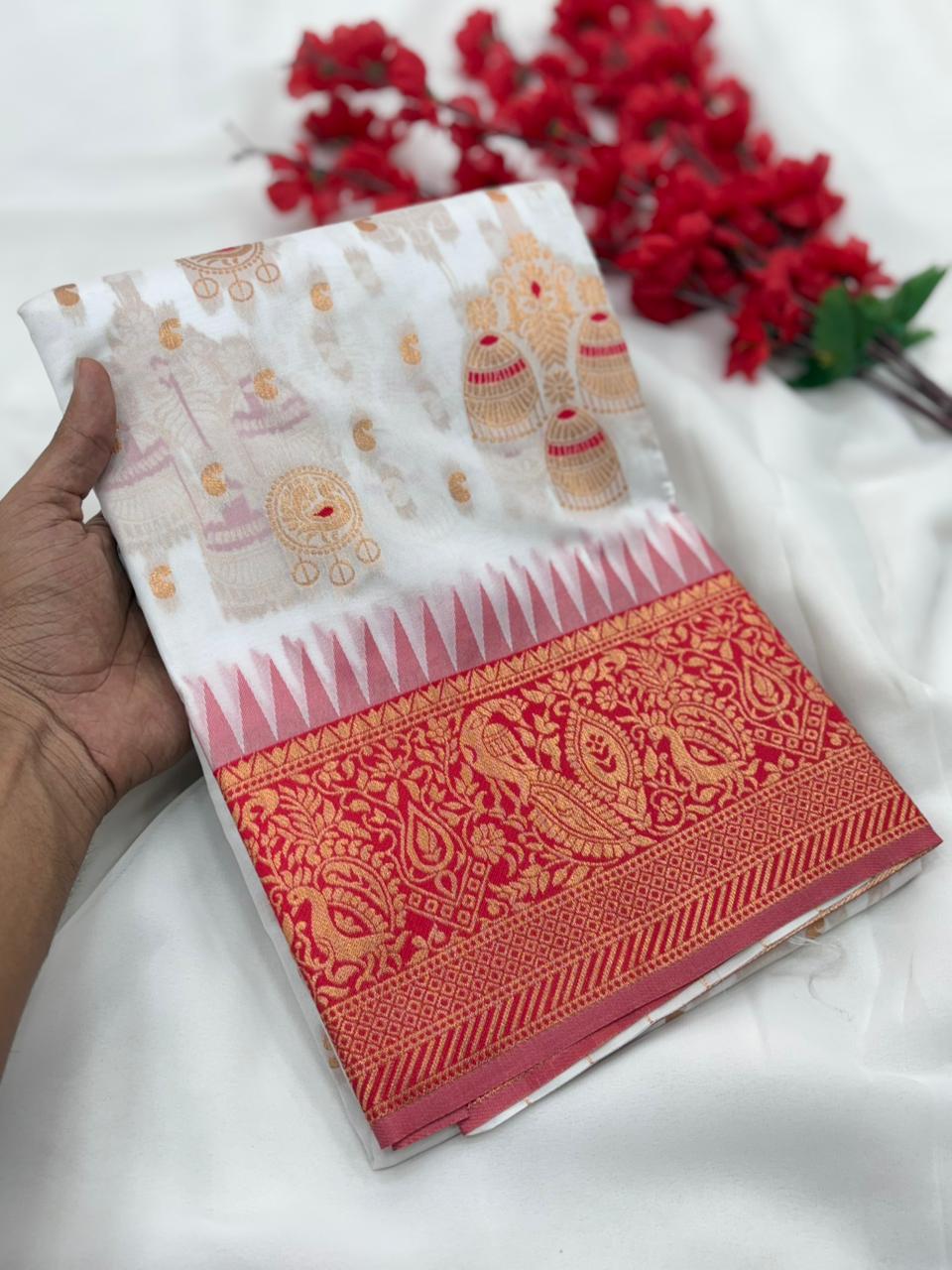 ROYAL PAITHANI EDITION 112 - WHITE