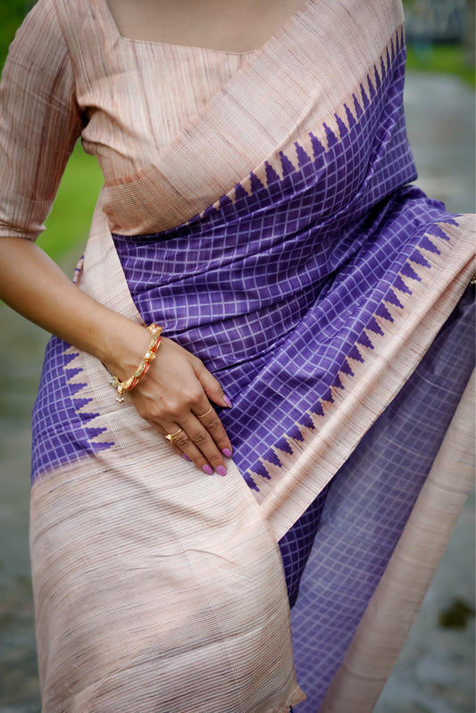 Aarita Authentic Ikkat Handloom Saree- WINE