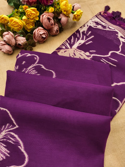 Premium Svarna Kusum Noir Saree-WINE