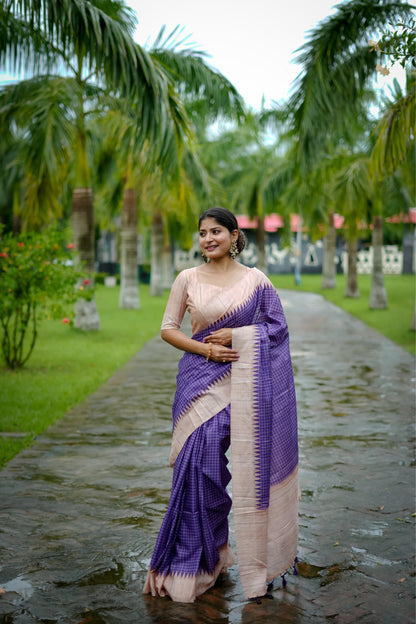 Aarita Authentic Ikkat Handloom Saree- WINE