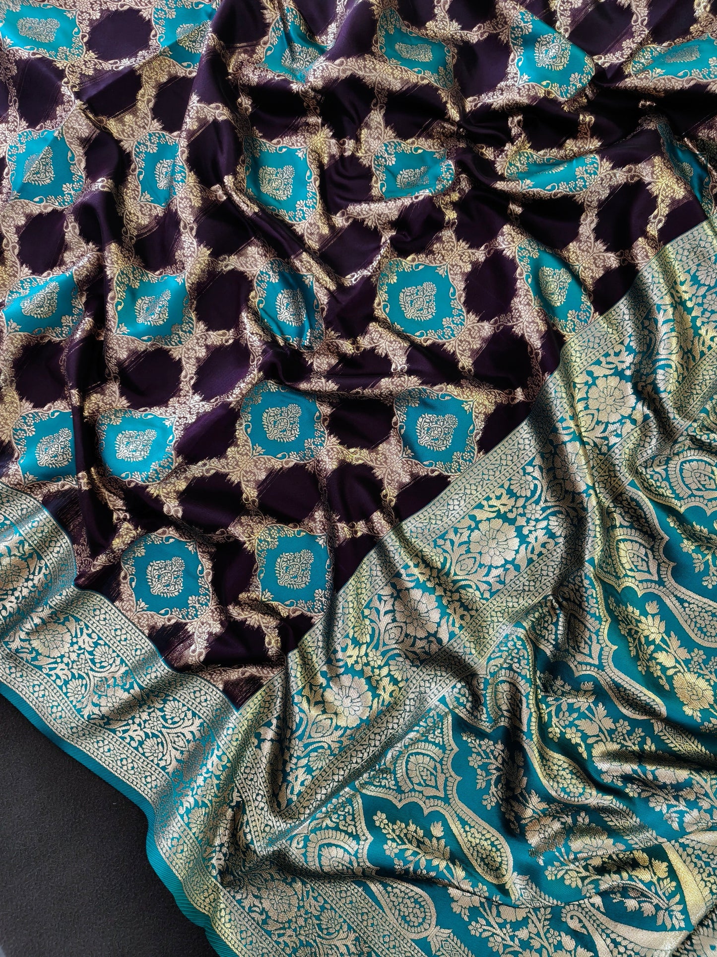 PURE SOFT BANARASI PAITHANI SILK SAREE - WINE
