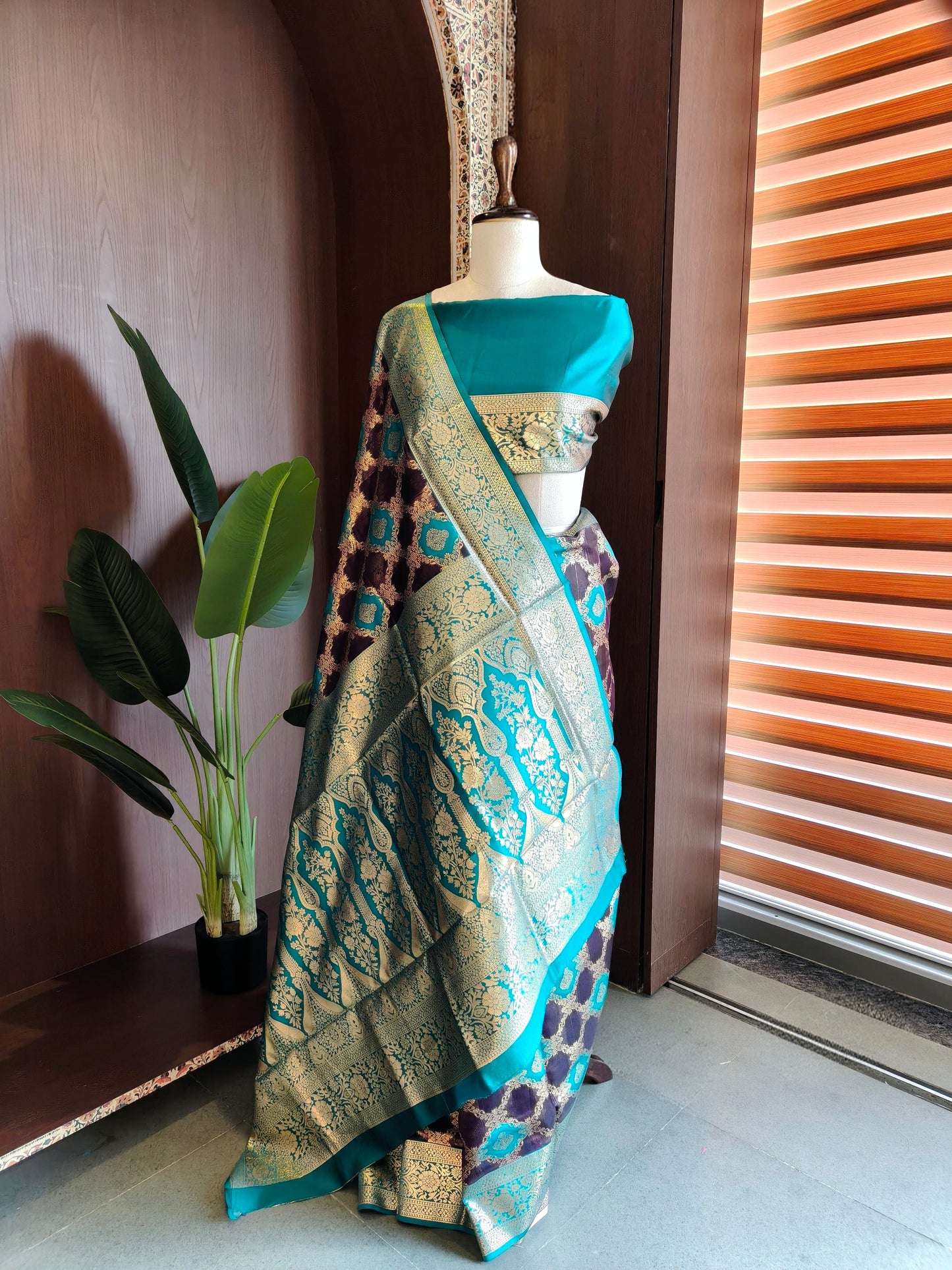 PURE SOFT BANARASI PAITHANI SILK SAREE - WINE