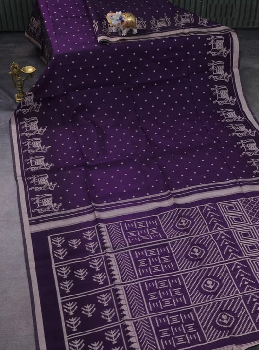 Classic Handloom Weave Saree- WINE