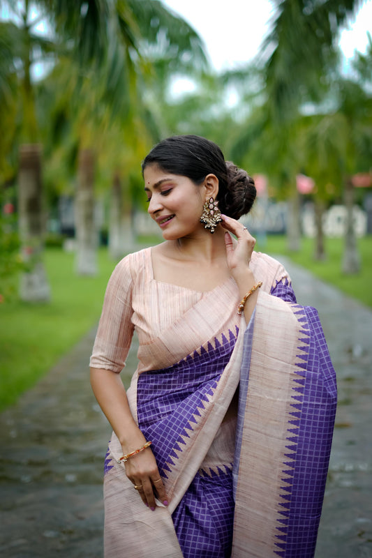 Aarita Authentic Ikkat Handloom Saree- WINE