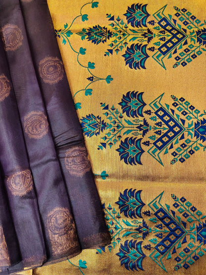 Maharashtrian Paithani Silk Saree - WINE