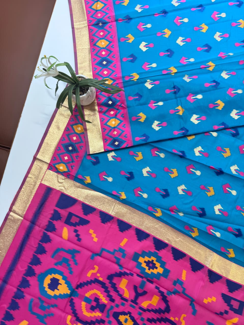 SOFT POCHAMPALLY IKKAT SILK SAREE - RAMA