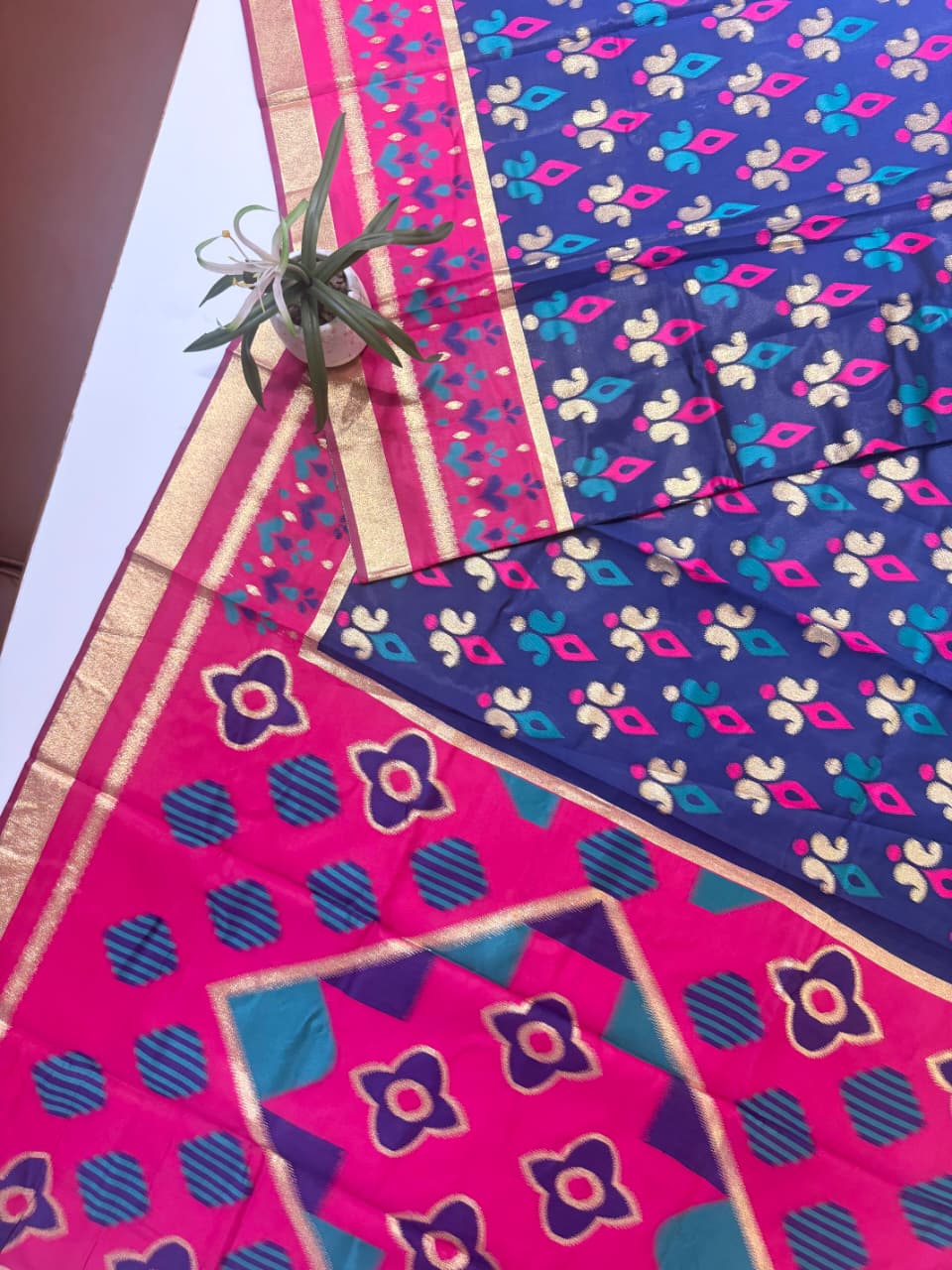 PURE SOFT POCHAMPALI IKKAT SILK SAREE -BLUE