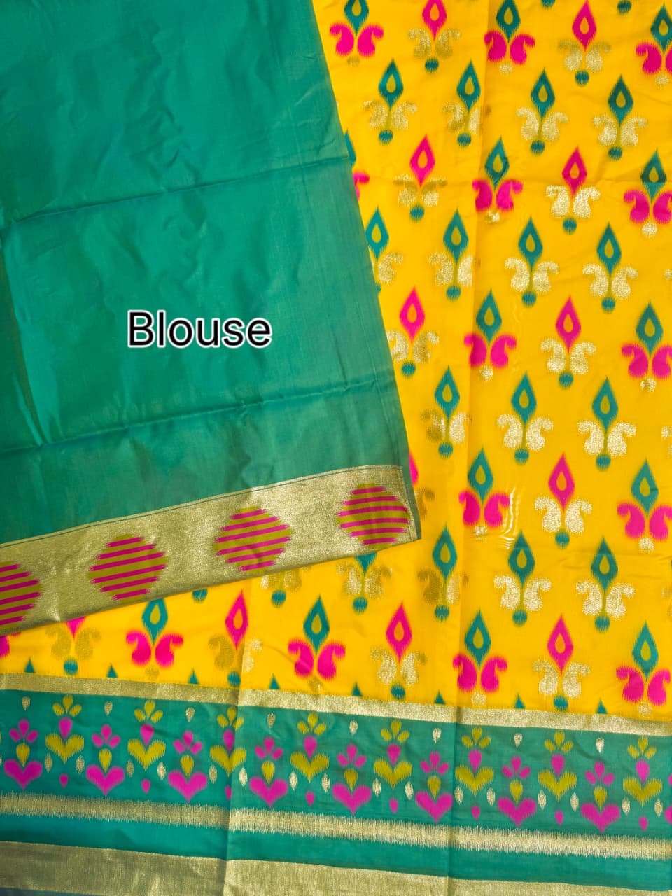PURE SOFT POCHAMPALLY IKKAT SILK SAREE - YELLOW