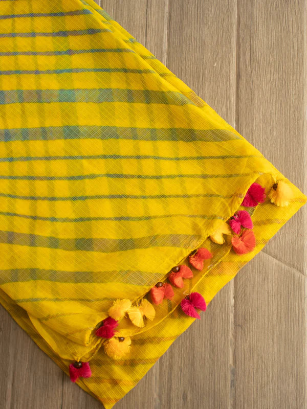 Trendy kota Checks Lightweight Saree-PINK