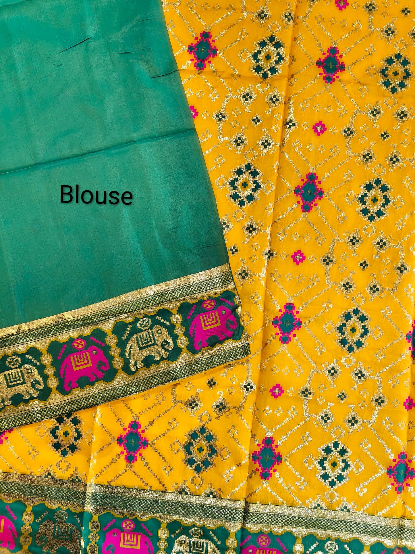 SOFT BANARASI PATOLA SAREE -  YELLOW