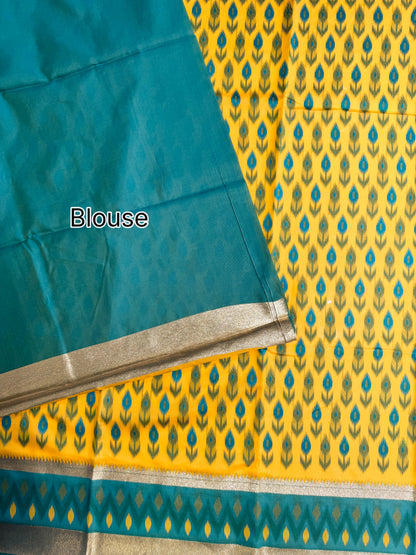 POCHAMPALLY IKKAT SILK SAREE - YELLOW