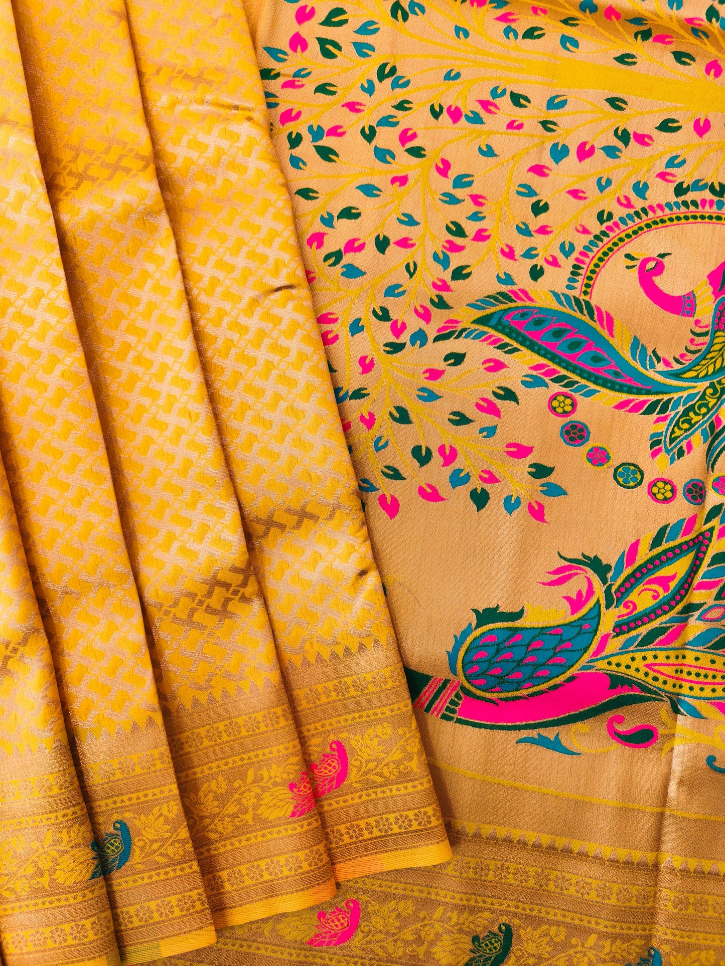 BANARASI PAITHANI 102 - YELLOW