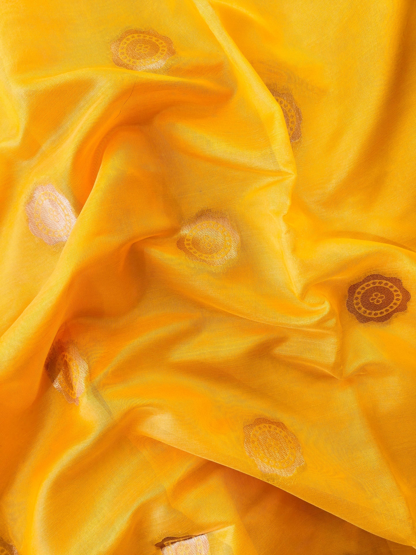 Maharashtrian Paithani Silk Saree - YELLOW