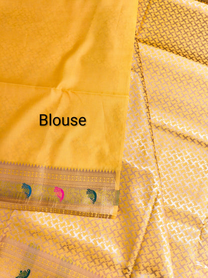 BANARASI PAITHANI 102 - YELLOW