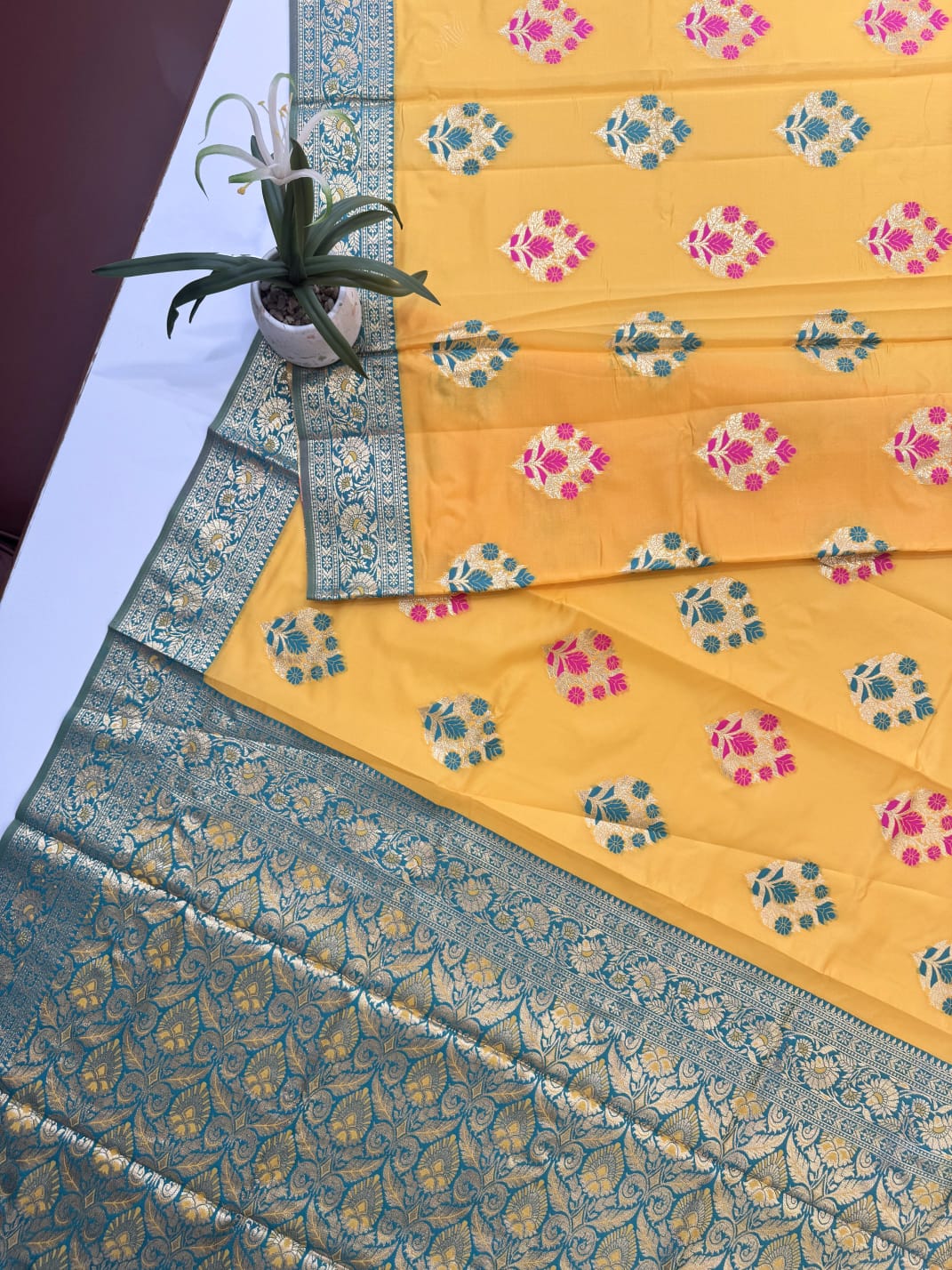 BANARASI PAITHANI  SAREE - YELLOW