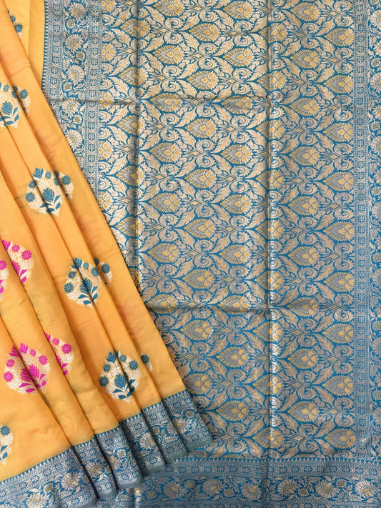 BANARASI PAITHANI  SAREE - YELLOW