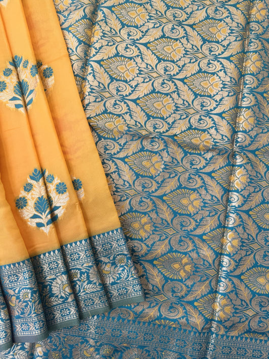 BANARASI PAITHANI  SAREE - YELLOW