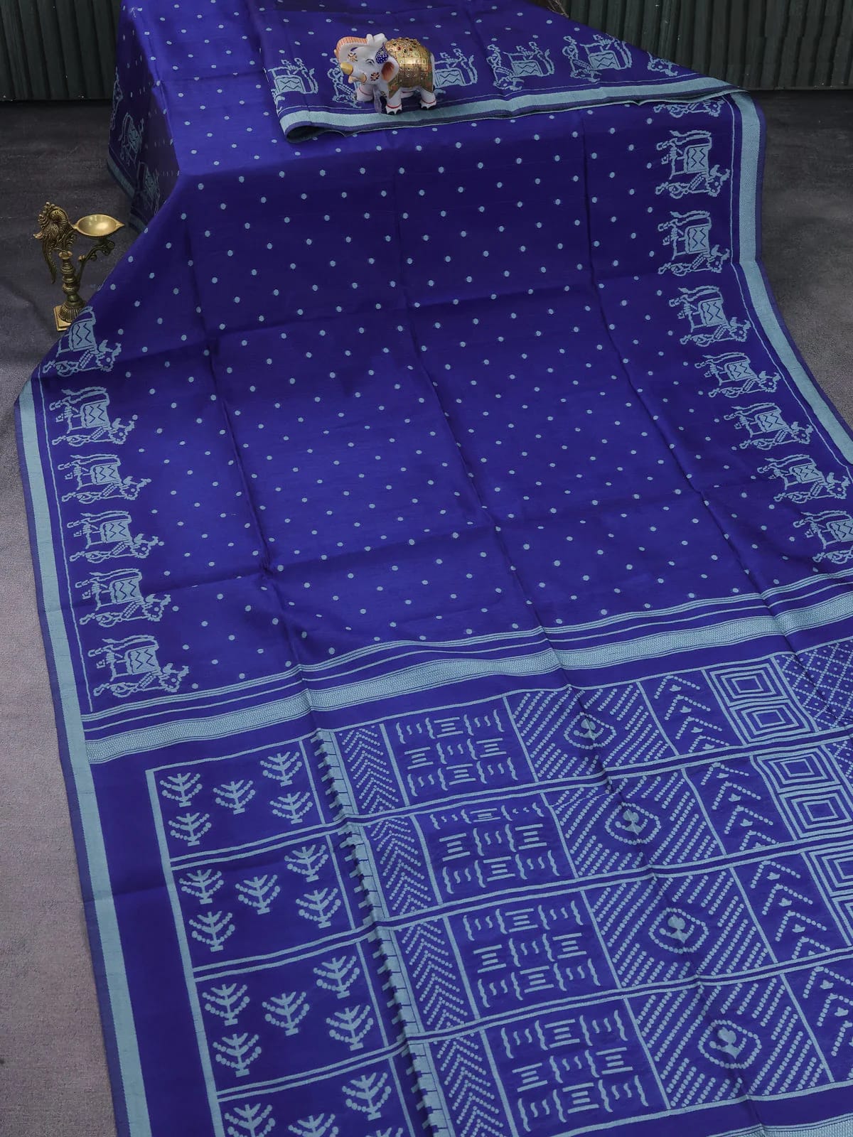 Classic Handloom Weave Saree- BLUE