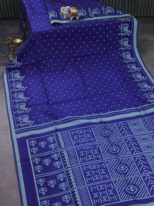 Classic Handloom Weave Saree- BLUE